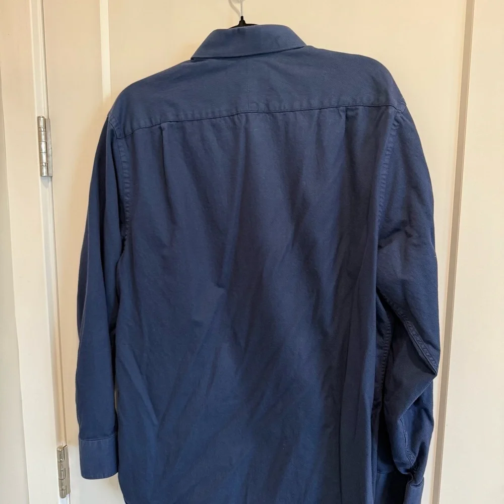 Charles Tyrwhitt Classic Fit Dress Shirt Men’s 16 Blue 100% Cotton Button Down